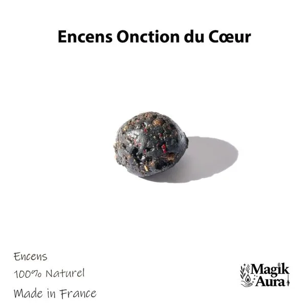 Encens Onction du Cœur : Synergie évolutive de résines (Labdanum, Rose) pour la guérison émotionnelle et le soin de l'âme.