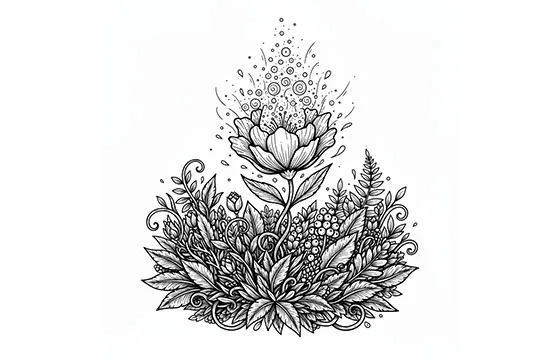 Fleur éclatante symbolisant l'éveil de l'énergie et le retour de la vitalité